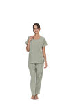 U.S. Polo Assn. Kadın Haki Pijama Takım 20015 