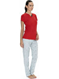 U.S. Polo Assn Kadın Patlı Pijama Takımı 20060 