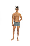 Erkek Siyah - Antrasit - Baskılı 3 lü Boxer