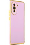 Huawei Nova 10 Pro Kılıf Kamera Korumalı Altın Kenar Tasarım Silikon