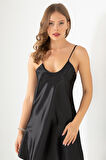 Miorre İnce Askılı Mini Saten Gecelik-336