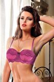 Miorre Push-Up Dolgulu Dantel Detaylı Straplez Sütyen