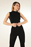 Mio Studio Turtleneck Sports Kısa Üst