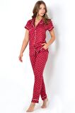 DoReMi Burgundy Heart Kısa Kollu Pijama Takımı