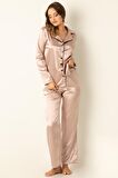 DoReMi Uzun Kollu Saten Pijama Takımı