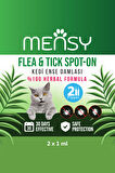 Mensy Kedi Ense Bit Pire Kene Deri Bakımı Bitkisel Damla Dış Parazit Spot On