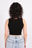 Busem S0015597 Kadın Kolsuz Crop Atlet Ss