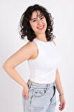 Busem S0015597 Kadın Kolsuz Crop Atlet Ss
