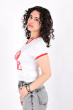 Busem S0016027 Kadın Love Baskılı T-Shirt