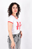 Busem S0016027 Kadın Love Baskılı T-Shirt