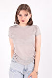 Busem S0016230 Kadın Flamlı İnce T-Shirt