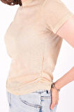 Busem S0016230 Kadın Flamlı İnce T-Shirt
