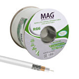 Mag RG59 Fa Mini Dual Bitişik Kablo 48 Tel Anten Kablosu 100 Metre Uydu Lnb Kablosu