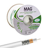 Mag RG59 Fa Mini Dual Bitişik Kablo 48 Tel Anten Kablosu 100 Metre Uydu Lnb Kablosu