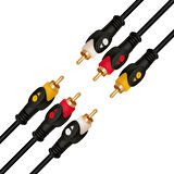POWERMASTER 3 RCA + 3 RCA 1.5 METRE POŞETLİ GOLD 1. KALİTE KABLO