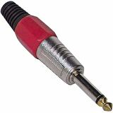 GİTAR JACK FİŞ 6.3 MM MONO METAL SİYAH*KIRMIZI