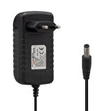 POWERMASTER PM-15429 24 VOLT - 1 AMPER 5.5*2.5 UÇLU PRİZ TİPİ PLASTİK KASA ADAPTÖR