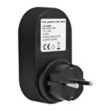 POWERMASTER PM-16620 TEKLİ SİYAH OVAL KASA TERMAL AKIM KORUMALI PRİZ (10A-2500W)