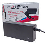 POWERMASTER PM-12232 24 VOLT - 1.5 AMPER 5.5*2.5 UÇLU PLASTİK KASA MASAÜSTÜ ADAPTÖR