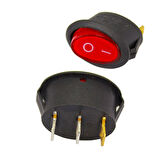 Ayt IC-134B Oval Işıklı Soba Anahtarı On Off Aç Kapa Anahtar Düğme