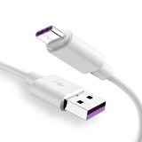 POWERMASTER PM-18299 TYPE-C 5 AMPER ŞARJ VE DATA KABLOSU 1 METRE BEYAZ