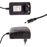 POWERMASTER PM-620 18 VOLT - 1 AMPER 3.5*1.35 UÇLU PLASTİK KASA PRİZ TİPİ ADAPTÖR