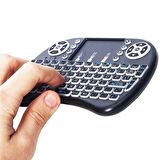 Hello Kablosuz Şarjlı Mini Klavye Dokunmatik Mouse HL-19485