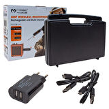 MAGICVOICE MV-19594 UHF GİTAR TİP KABLOSUZ MİKROFON ÜÇLÜ SET(MİC XRL Lİ)