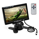 Powermaster 7 İnç 17 Ekran 2 Kanal Dijital Oto Monitör 12-24 Volt Araç İçi Monitör Rca Soketli Kamera Bağlabilir