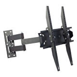 Powermaster 32-55 İnç Hareketli Duvar Askı Aparatı Lcd Led Tv Monitör 82-140 Ekran Uyumlu 40 Kg Taşır