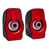 MAGICVOICE MV-4941 2.0 MULTIMEDIA RGB IŞIKLI 3 WATT*2 USB HOPARLÖR SİYAH/MAVİ-SİYAH/KIRMIZI