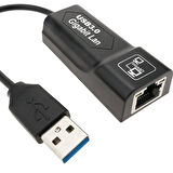 Powermaster PM-3851 Gigabit USB 3.0 Kablosuz Adaptör Usb Girişini Ethernet Soketine İnternet Girşine Çevirici