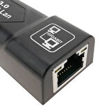 Powermaster PM-3851 Gigabit USB 3.0 Kablosuz Adaptör Usb Girişini Ethernet Soketine İnternet Girşine Çevirici
