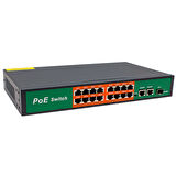 Powermaster POE16FE+2GE+1SFP 300W 10 100 1000 MBPS  Gigabit Ethernet Switch Poe 16 Port