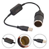 POWERMASTER USB 2.0 5 VOLT - 2 AMPER TO 12 VOLT - 0.8 AMPER ÇAKMAK FİŞİ DİŞİ ÇEVİRİCİ
