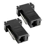 POWERMASTER VGA EXTENDER RJ 45 CAT5/6/7 UZATICI (2Lİ PAKET)