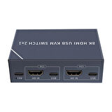 Powermaster PM-11777 8K Hdmi Usb Kvm Switch 2x1 Toplayıcı Çoklayıcı Çoğaltıcı