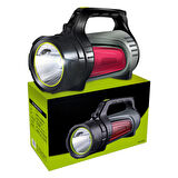 Powermaster Şarjlı Ledli Uzun Menzilli Kamp Tipi Işıldak Fener JS-881A Powerbank Özellikli