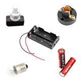 POWERMASTER OKUL İÇİN KUTULU DENEY SETİ (PİL YUVASI+DUY+AMPUL+ANAHTAR+PİL)