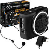 Magicvoice MV-17450 USB SD Kart Girişli Şarjlı Mini Seyyar Rehber Anfisi Toplantı Sunum Mikrofon Hoparlörü