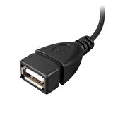 POWERMASTER USB DİŞİ MİCRO USB ERKEK-DİŞİ Y 20 CM OTG KABLO