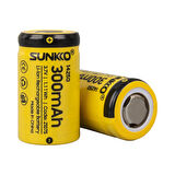 Sunkko 3.7 Volt 300 Mah 14250 Şarj Edilebilir Pil 2 Adet Lityum İon Şarjlı Pil 14x25mm