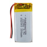 Powermaster 3.7 Volt 300 Mah Lityum Polimer Şarjlı Pil 3X20X40 mm Akıllı Saat Kulaklık Pili