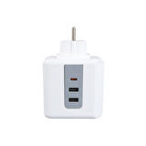 VEA VE-23089 3 Soketli 2xUsb+Type-C Çocuk ve Termal Korumalı Priz