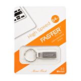 Faster Flash Bellek 64 Gb Anahtarlık Tipi Usb Flash Bellek Metal