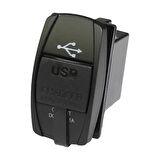 Ayt Powermaster IC-266-C-3 Marin Tip 2 Li Gömme Oto USB 5V 3.1A 12-24Volt Araç İçin Usb Pano Panel  