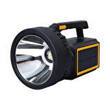 Powermaster W5193 Solar Şarjlı El Feneri Uzun Mesafe Işıldak