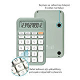 Ayt Powermaster Pm-25410 Yeşil Renk Beyaz Tuş 12 Haneli Hesap Makinesi 150x90mm