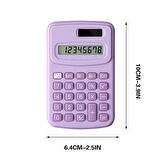 POWERMASTER PM-25422 MOR 8 HANELİ MİNİ HESAP MAKİNESİ