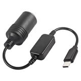 Powermaster Type-C 5Volt- 12V 1A Dişi Çakmak Çevirici 30cm Kablolu